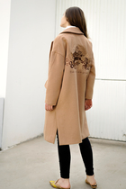 Rayna g Rena Ji 626 original temperament casual medium-long embroidery Bacchus loose windbreaker jacket