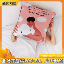  Yayoi Chi original modern satin art pillow Nordic ins square living room sofa office cushion pillowcase