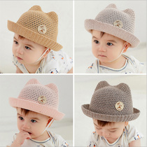 Sun hat baby mesh thin sheet sunscreen male baby straw hat fisherman hat cool hat children summer hat sunscreen hat