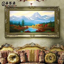 European style hand-painted oil painting landscape landscape hanging painting porch bedroom living room decoration painting American mural restaurant customization