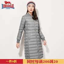 Dragon Lion Dell Long Down Jacket Women Outdoor Winter Clothes Stand Collar Slim Solid Color Jacket 232321113