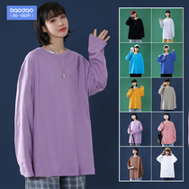 Plain base shirt lady with spring and autumn 2021 new long sleeve T-shirt Tide brand foreign style wild clothes