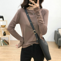 Long sleeve T-shirt female Foundation Joker stretch thin loose size size Spring interior wear casual top base shirt