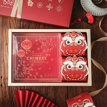 2021 New Year gift box packaging box milk date box snowflake cake baking Spring Festival candy bag cookie nougat biscuits