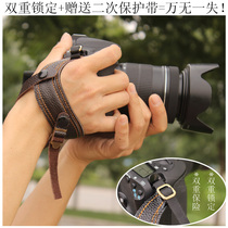 Telephoto and hands single Anti-camera hand wristband Fast camera with anti-fall genuine leather camera wristband 5d3 wristband