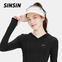 SINSIN sunscreen hat girl 2023 new big eaves awning cover face anti-ultraviolet empty sun hat summer