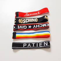 Childrens hip hop hiphop wind hair band accessories Korean letter headscarf hair band Girls Sports hair hoop headgear