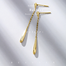 Bi color Bestser (dance) 18K gold antiquity earrings female earrings jewelry temperament long fashion earrings