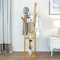 Coat rack Floor-to-ceiling bedroom Simple economical clothes rack hanger Simple creative hanger Floor-to-ceiling wood