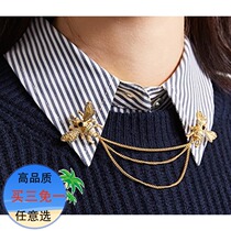 Professional Amast accessories 2020 spring new wild double-headed bee chain brooch female corsage spurs needle