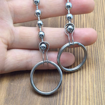 304 stainless steel ball chain tag doll doll doll pendant lanyard diy jewelry accessories titanium steel wave bead chain