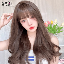 Wig female long hair simulation hair full-headed lovely big wave natural fluffy curly wig