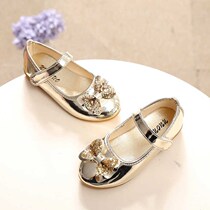  9 9 limited to 300 new girls high-heeled shoes rhinestone childrens princess shoes bow dance shoes Korean childrens shoes