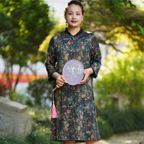 Heavy Pound Tandem Dress True Silk Dress Silk Dress High-end Womens Silk Middle-aged Mother Autumn Clothing 2022 New