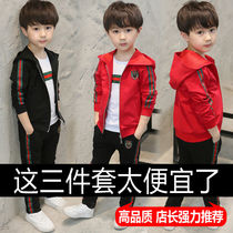 Boy Set 6 Autumn 2019 new 8 childrens clothes 10 years old boy autumn 13 trend loose three-piece set