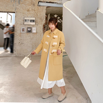 ALIN custom large size woolen coat womens 200 jin 2019 autumn and winter New loose long double-sided tweed coat