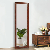 New Chinese style solid wood full-length mirror Wall-mounted mirror wall-mounted full-length mirror Female red wood household fitting mirror Wall-mounted floor-to-ceiling mirror