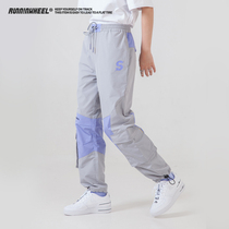 SAUCERBOI gray SWEATPANTS womenS loose-legged overalls womens summer INS trendy mens pants all-match thin section