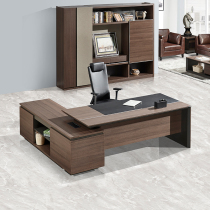 Simple modern boss desk Guangzhou office furniture President manager Supervisor table and chair combination Big boss desk