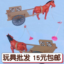 Childrens stall electric toys around the pile pull the horse rotating the small horse car horse will walk the circle horse wholesale