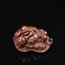 The handlebar men carry the play yellow poplar wood sculpted solid wood handicraft swing piece car pendant Millerovin to play