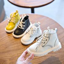  Hot sale baby boots autumn and winter plus velvet childrens Martin boots single boots 1-3 years old autumn boys shoes short boots women