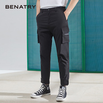 Benagawa shorts mens summer casual pants mens loose overalls Tide brand with pocket small feet tapered trousers