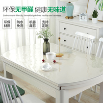 Odorless Oval PVC transparent tablecloth soft glass folding table mat waterproof and oil-proof insulation disposable Crystal Board