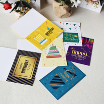 6 creative cartoon birthday flat cards corporate employees customers birthday wishes small cards customized text LOGO