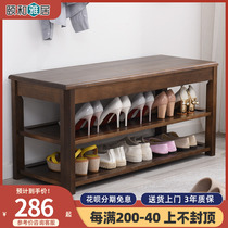 Solid wood replace shoe stool household doorshoe cabinet in northern Europe can change shoe cabinet seal to test footwear stool