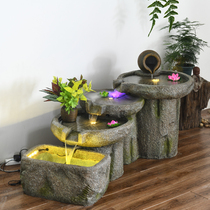 Stone mill water fountain ornaments Store courtyard decoration Atomization humidification