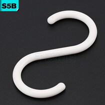 Adhesive hook plastic medium S hook hanging cable rope clothes plastic door rear adhesive hook plastic S-shaped home Hook