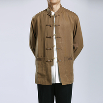 Upscale Mens Tang Fashion Spring Fashion jacket New ethnic clothing Daddy Fashion Chinese tray Buttoned Mens Jacket