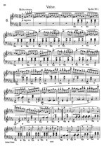 Chopin puppy Waltz piano score in D major gorgeous waltz Op 64 no 1 with fingering