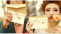 Shadow Building Props Postcard New Wedding photo Props Brigade Filming Exterior View Shooting Supplies English Han Style Retro Envelope