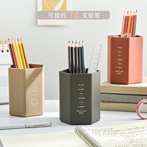 Three years of second class pen brush brush brush brush desk stationery pen collection box multi-function in desk creative fashion cute desk furnished pen pen barrel