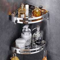 Non-perforated bathroom shelf Bathroom corner shower room shelf 304 stainless steel toilet storage