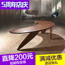 Nordic Personality Creative Furniture Solid Wood Desk Designer Desk Bench Log Work Desk Computer Desk