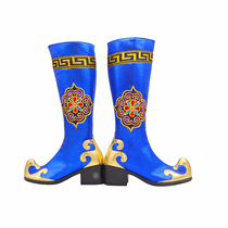 Seven Colorful Flowers Dance National Dance Boots Tibetan Xinjiang Performance Shoes Children Dance Shoes Custom Jump Dance Shoes Womens Shoes Nation