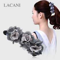 Clip headdress Korean hair accessories flower fabric hair card simple Joker banana clip vertical clip female ponytail hairclip headwear