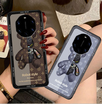 Mechanical bear suitable for Huawei mate40rs Porsche cell phone shell tide card limited edition netred anti-fall protective sleeve