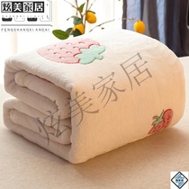 Coral fleece blanket velvet blanket bed-making blanket office nap blanket winter thickening and warmth student dormitory sheets