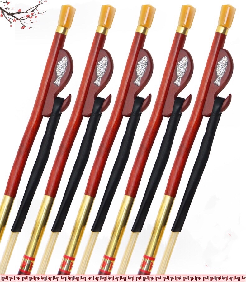 Red sandalwood erhu bow professional erhu bow real ponytail high-end piano bow performance grade red sandalwood accessories factory direct sales