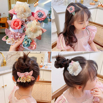 Children hairclip Princess little girl cute flower hairpin hair clip summer girl baby side headwear female