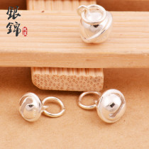 925 sterling silver diy accessories Bell pendant handmade beaded red rope bracelet necklace woven jewelry