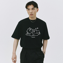 SAMESAME fragrant heart bear original design round collar 50% short sleeve t-shirt male pure cotton loose casual blouse lovers