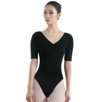 Etiquette training Elegant adult ballet body training suit Womens college practice suit five-point sleeve gymnastics Shabin suit