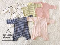 Exit Day Department men and women full moon Babies pure cotton thin section One-piece Striped Long Sleeves Soft Climb for newborn Harvest