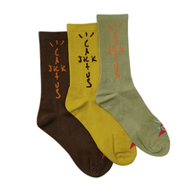 Travis with Scott long tube sports socks TS beauty tide cotton socks trendy couples Tide brand Four Seasons men and women