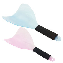 High quality bangs block face mask Hair salon broken hair mask haircut Blue sponge handle non-slip hair special tool